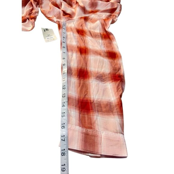 Terra & Sky Womans Plaid Button zip blouse Sz 3X NWT - Picture 5 of 7